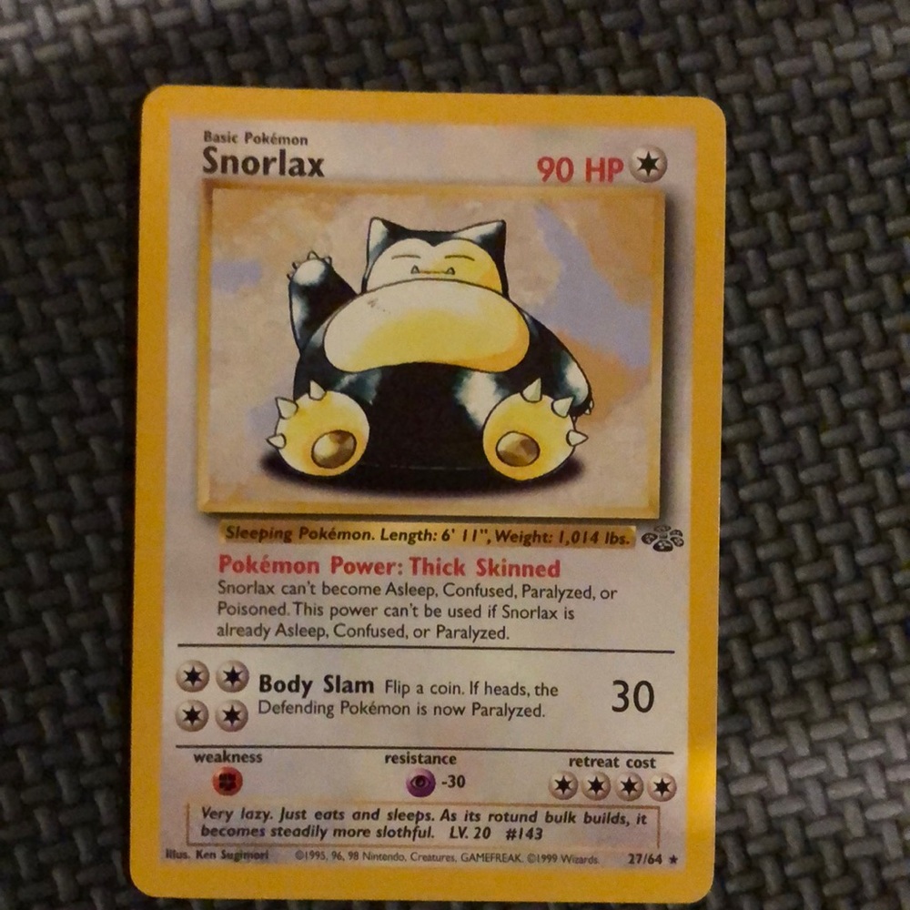 Snorlax Pokémon card